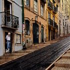 Lisboa bajo la lluvia