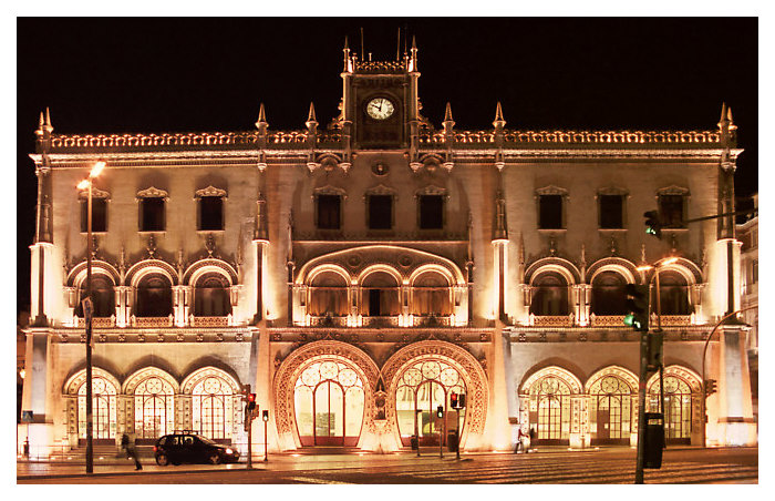 Lisboa de noite: Estação Central do Rossio