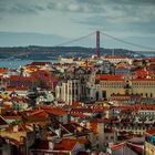 Lisbon (in the distance the 25 Abril Bridge) view from Graça