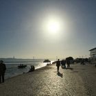 Lisbon waterfront before sunset