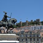 Lisbona Piazza Figueroa e Castello Sa Jorge