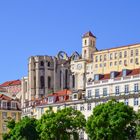 Lissabon - Blick auf die Ruine der Kirche des Karmeliterklosters im Stadtteil Chiado