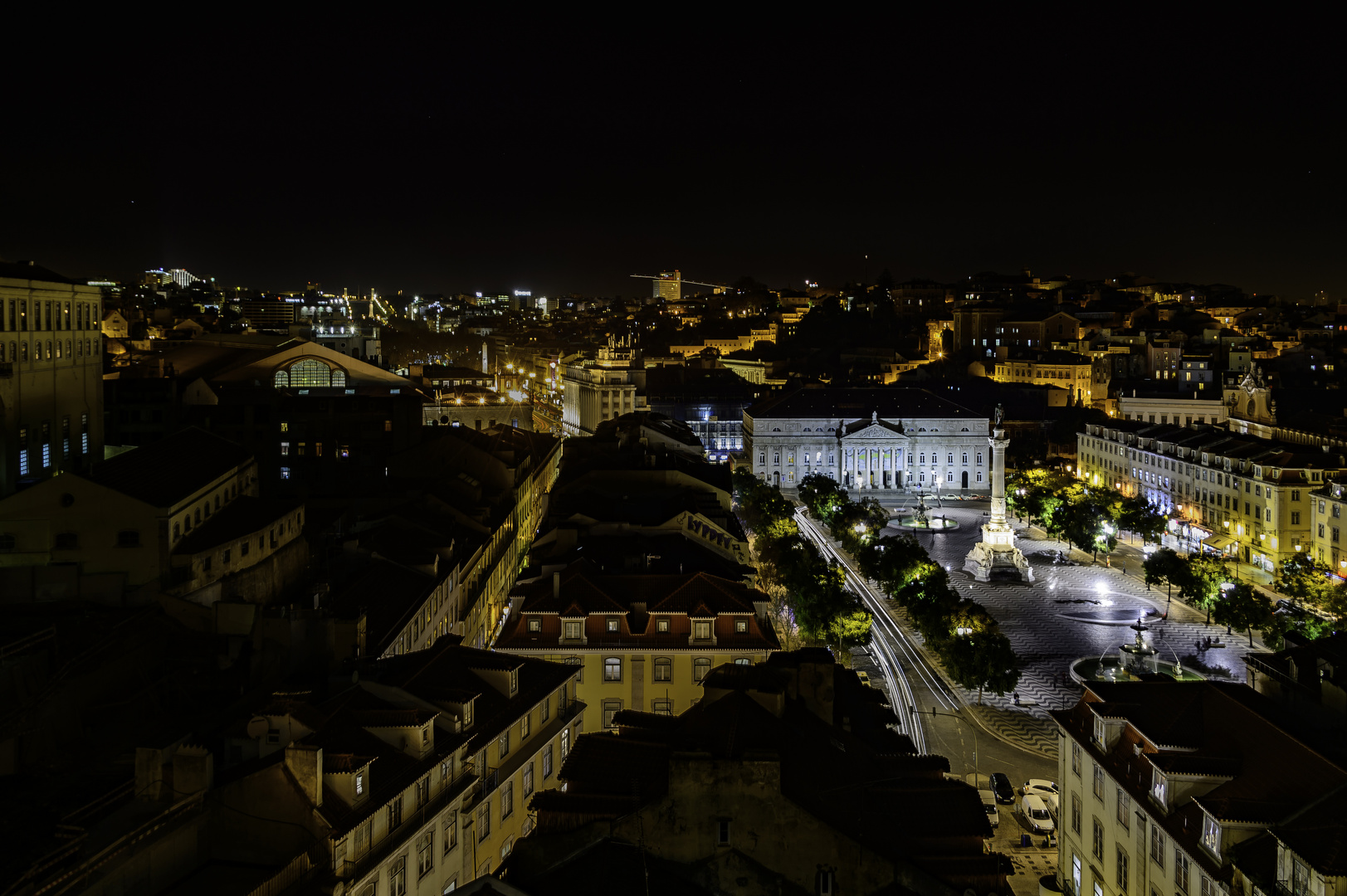 Lissabon by night - Rossio
