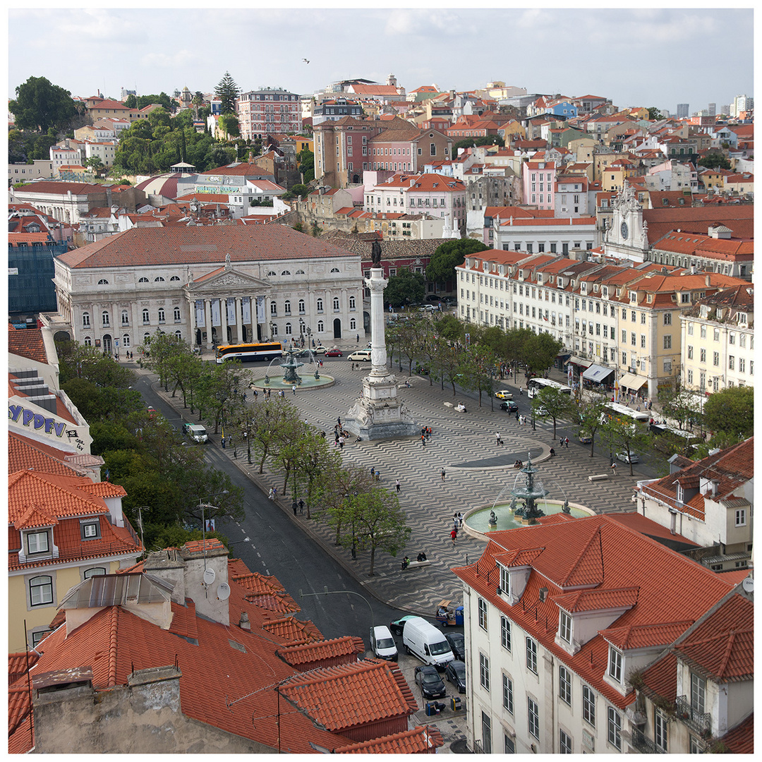 Lissabon – Praça de D. Pedro IV - Praça do Rossio