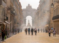 Lissabon - Rua Augusta im Frühjahr