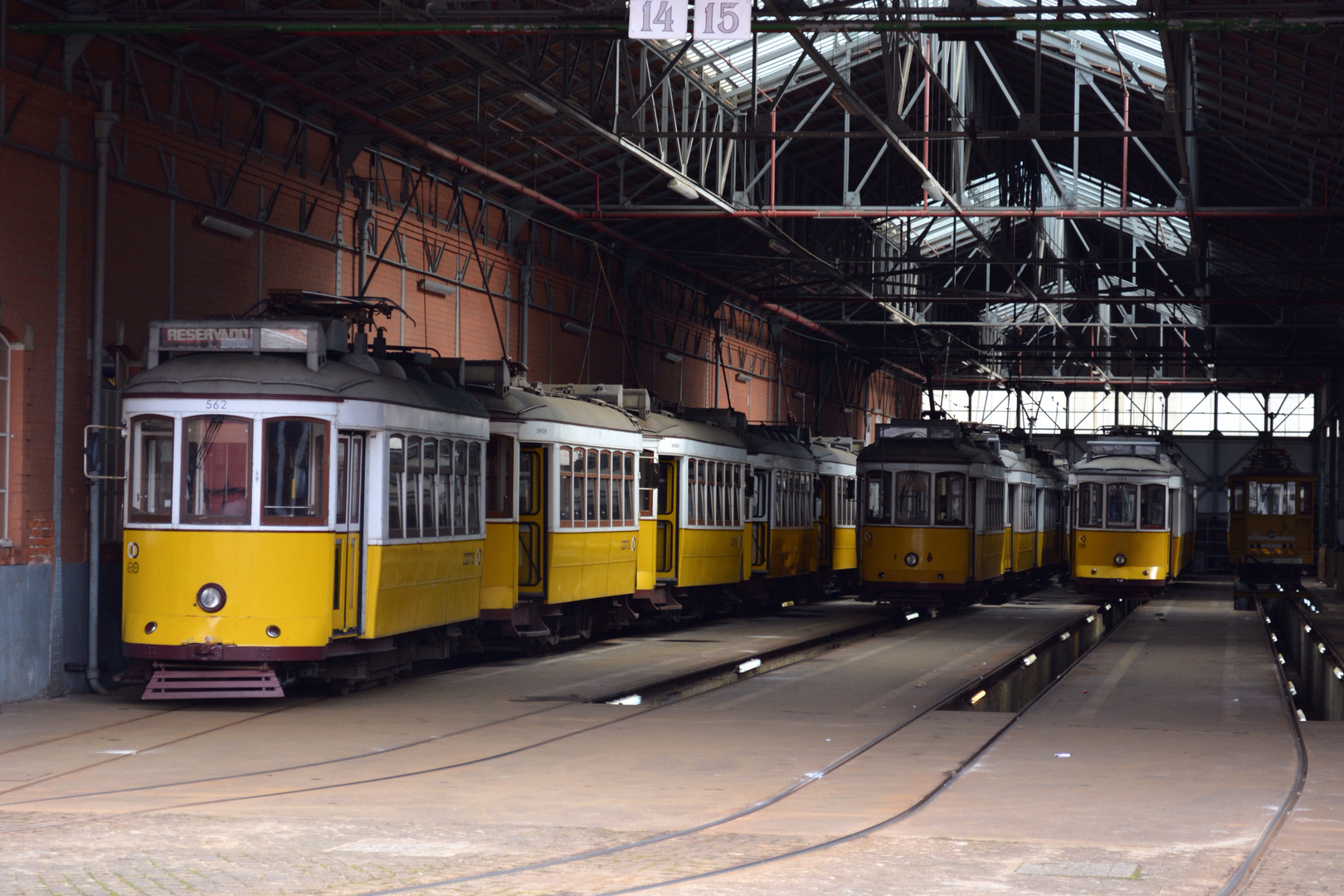 Lissabon Straßenbahnabstellplatz