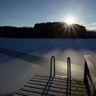 Listertalsperre im Winter Steg