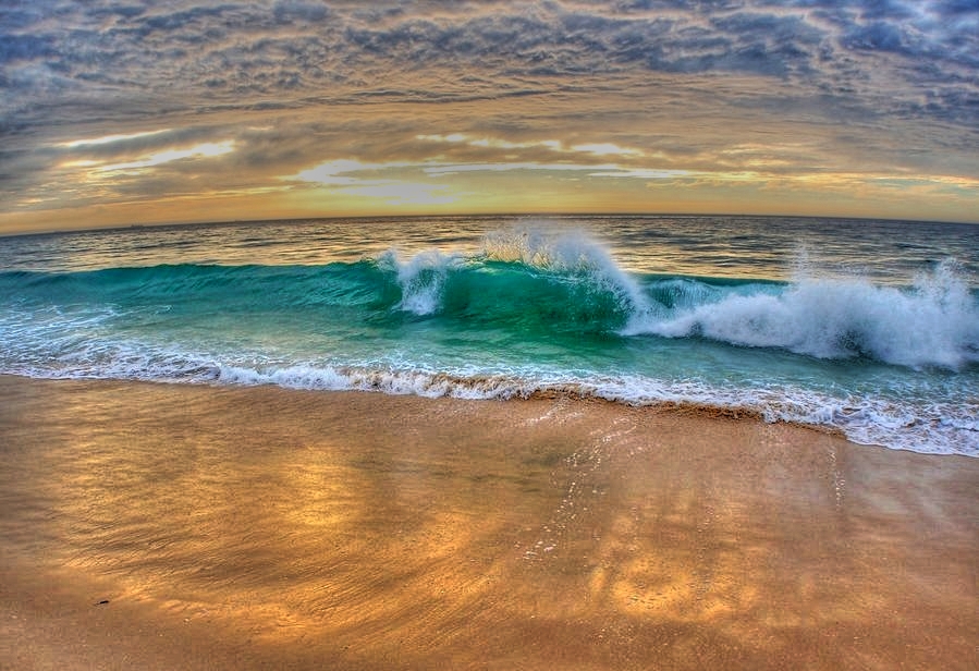 lit sky over the Indian Ocean