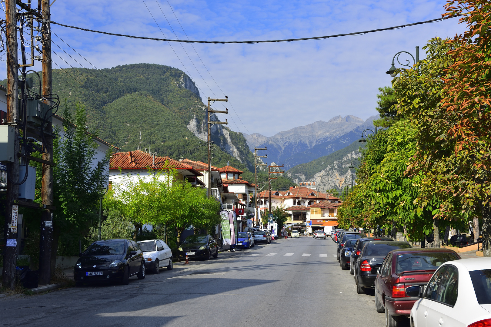 Litochoro Blick auf Berge und olymp. Nationalpark