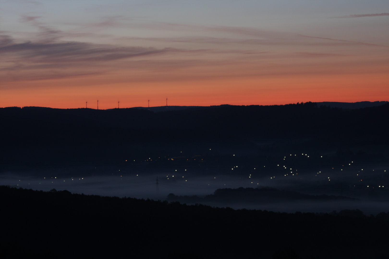 Littfeld bevor die Sonne aufgeht