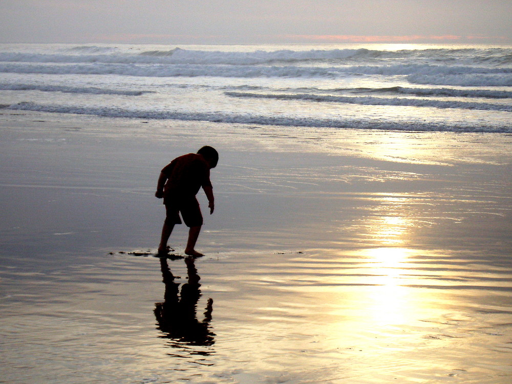 Little Boy in surf