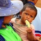 little boy on Lao market