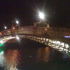 little bridge in dublin by night