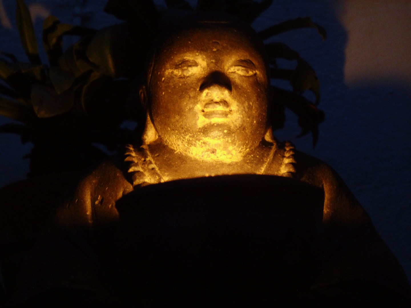 little Buddha at night