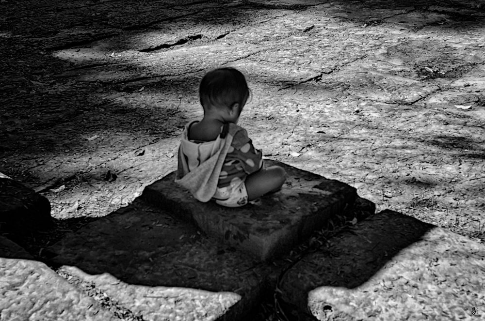 little buddha in the shade