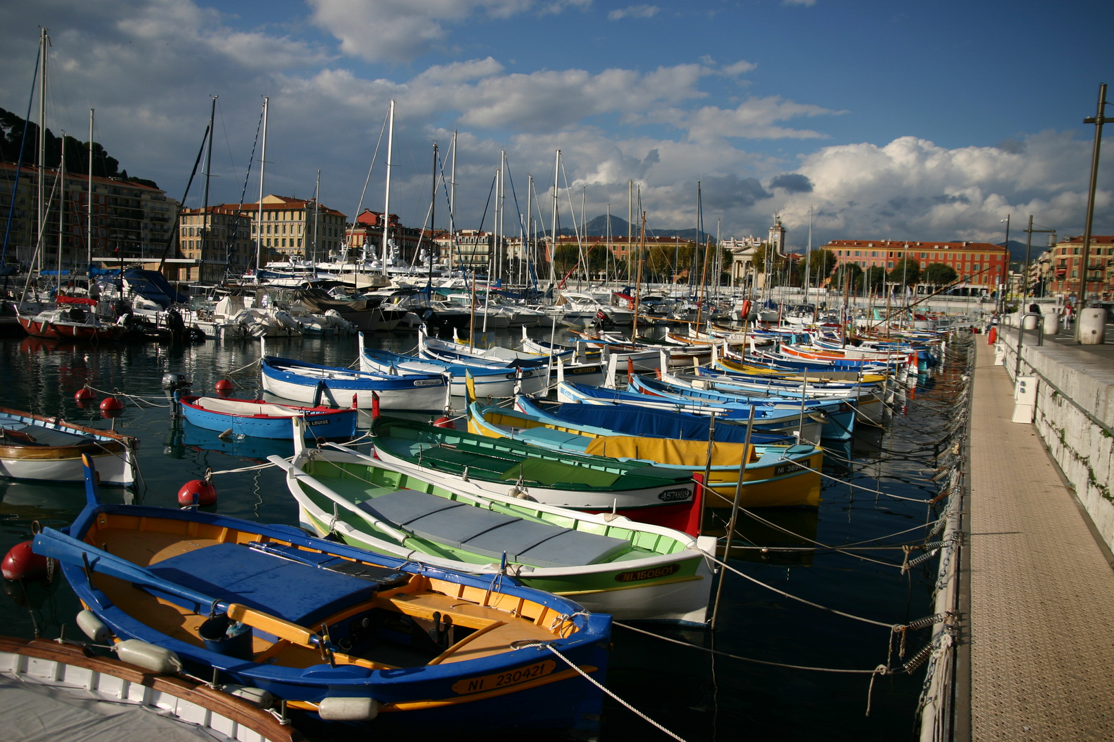 Little colored boats in Nice