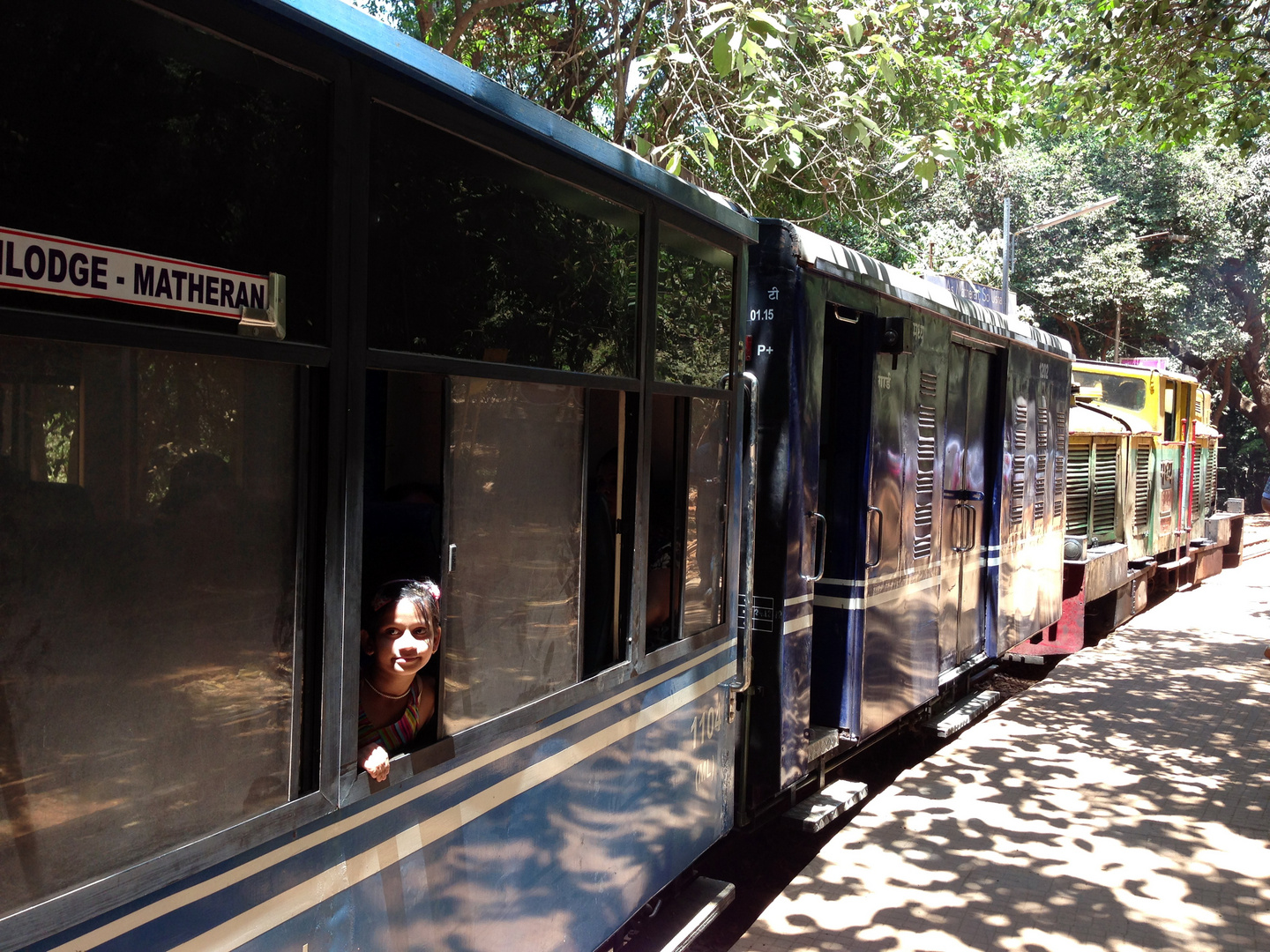 Little girl in Toy Train