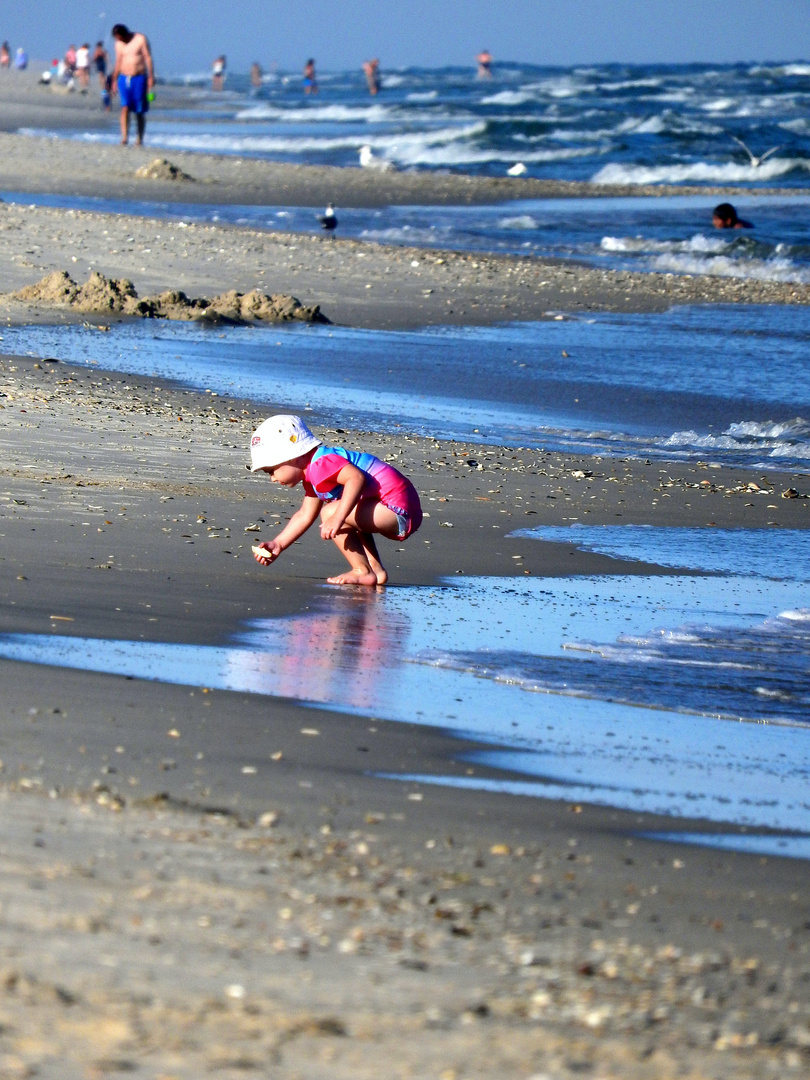 Little girl on the beach