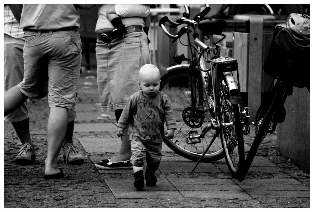 little man walking...