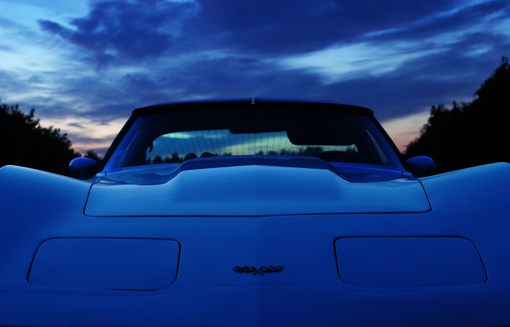 little white corvette