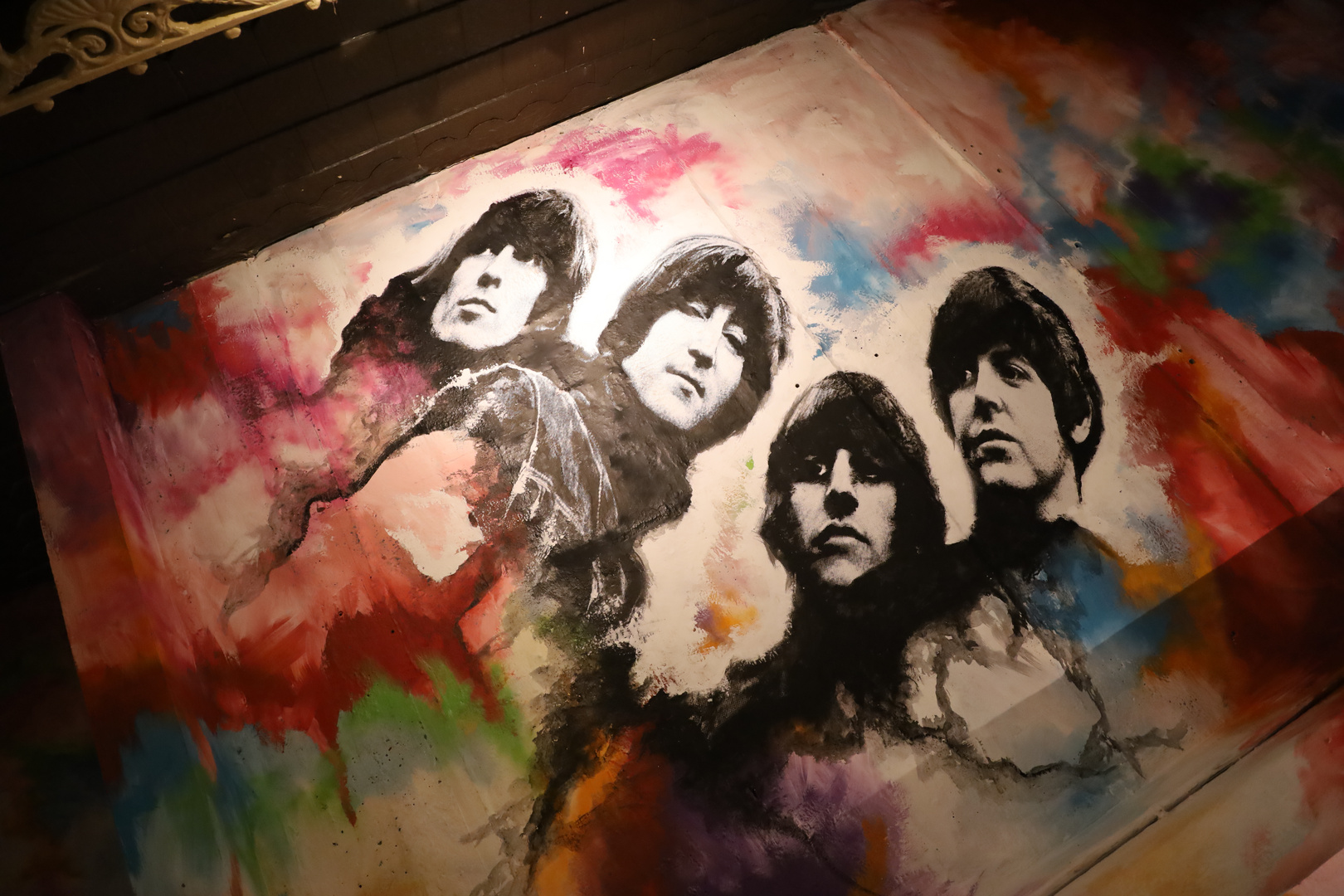 Liverpool Matthew Street Rubber Soul Cafe Beatles Cover Painting nachts