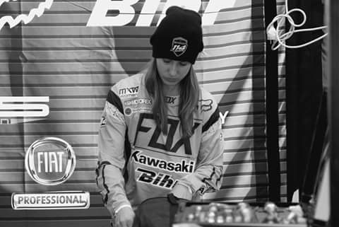 Livia lancelot au motocross de Valence 2016