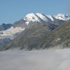 Livigno in den Wolken