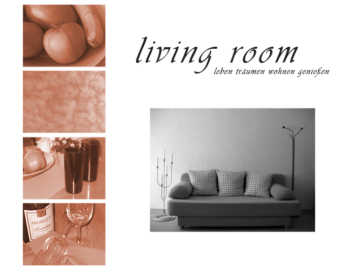 living room - monochrom