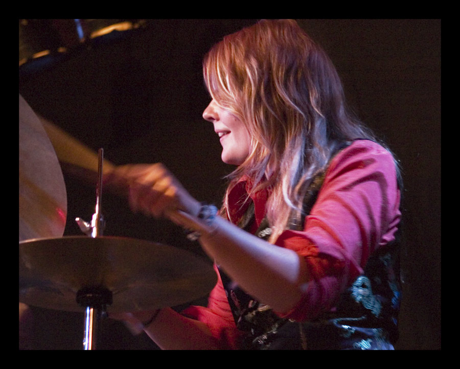 Lizzy on the drums