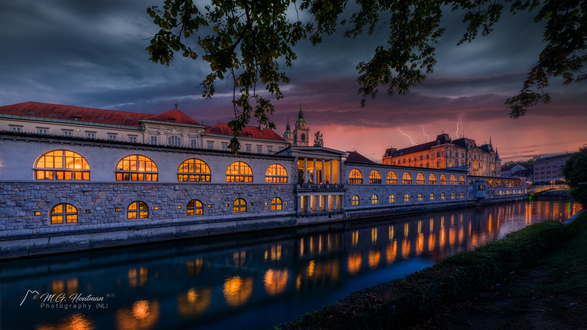 Ljubljana at a hot sumernight