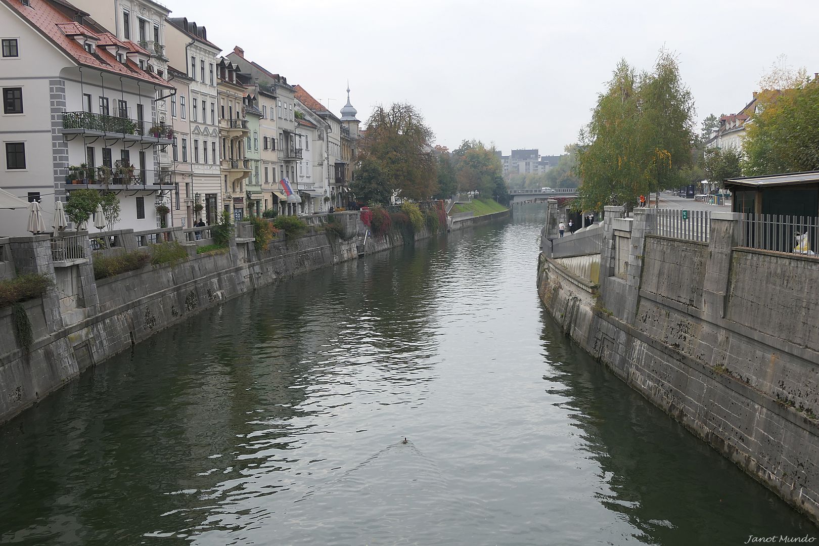 Ljubljana  la rivière Ljubljanica en Slovénie