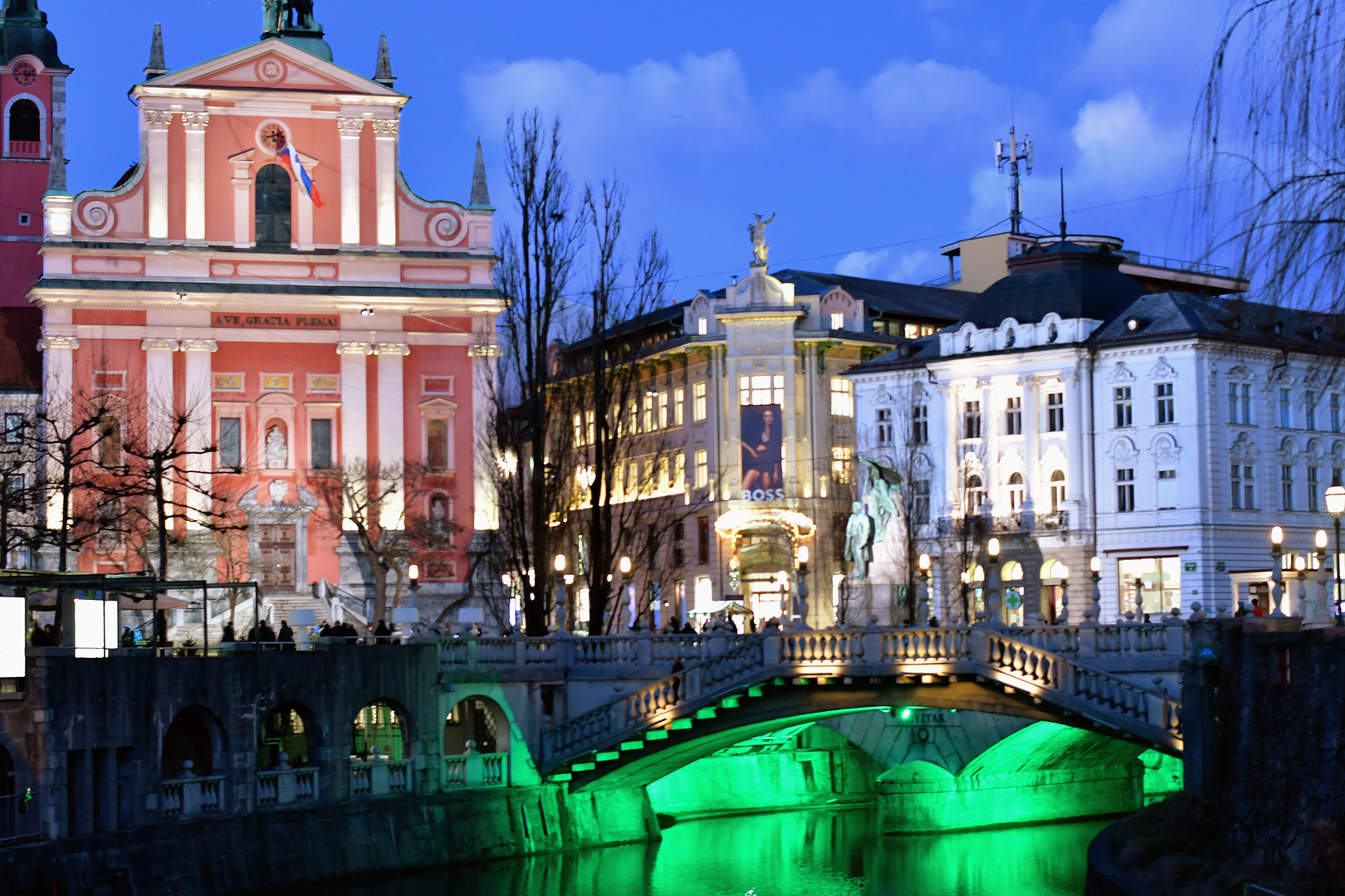 Ljubljana zur späten Stunde