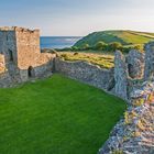 LLansteffan Castle Meerblick