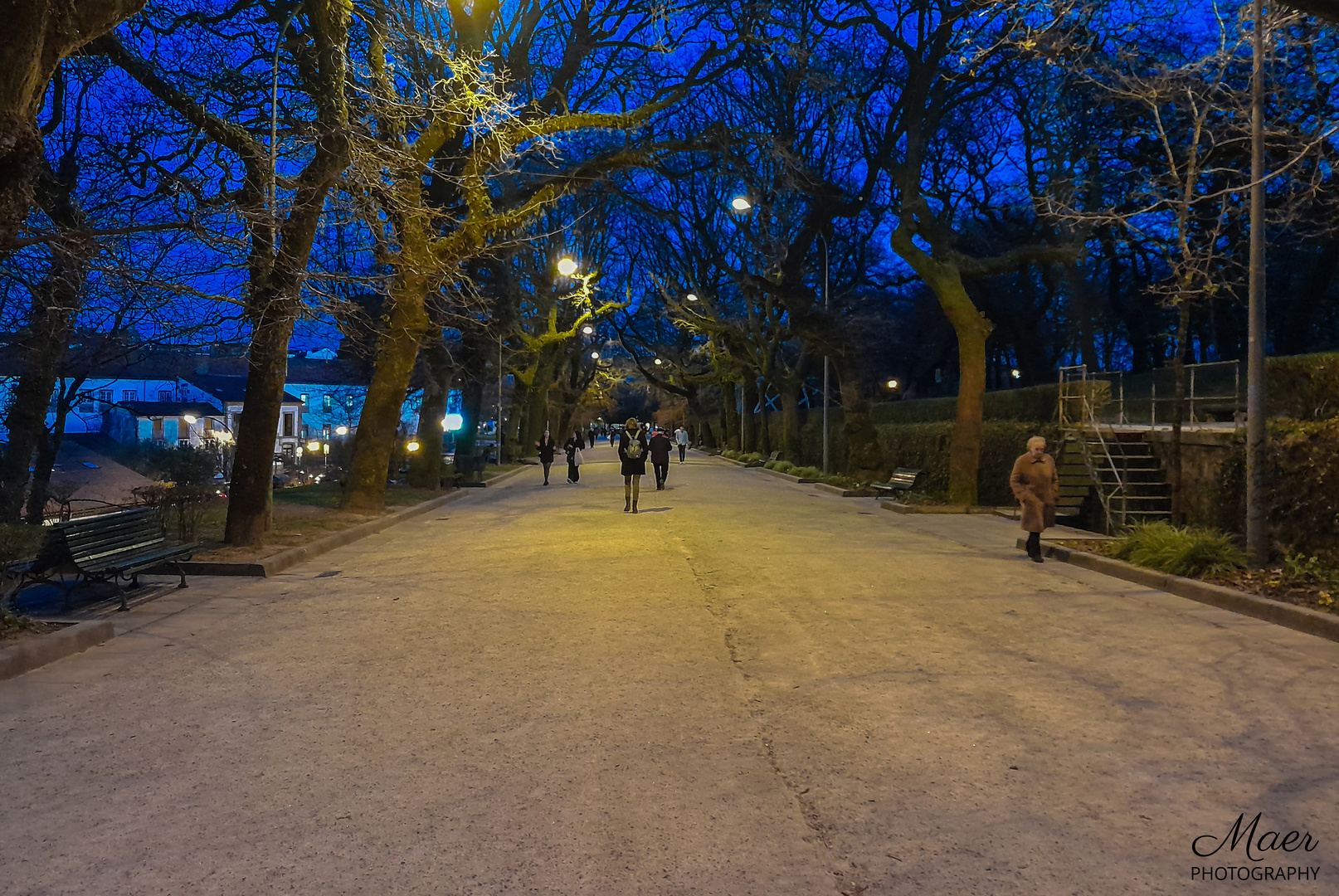 Llega la noche. Foto de móvil.