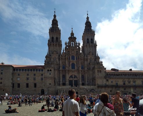 Llegada a La Plaza del Obradoiro.