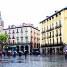 Llueve en Segovia.