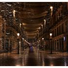 lluvia , calle Larios ,Malaga