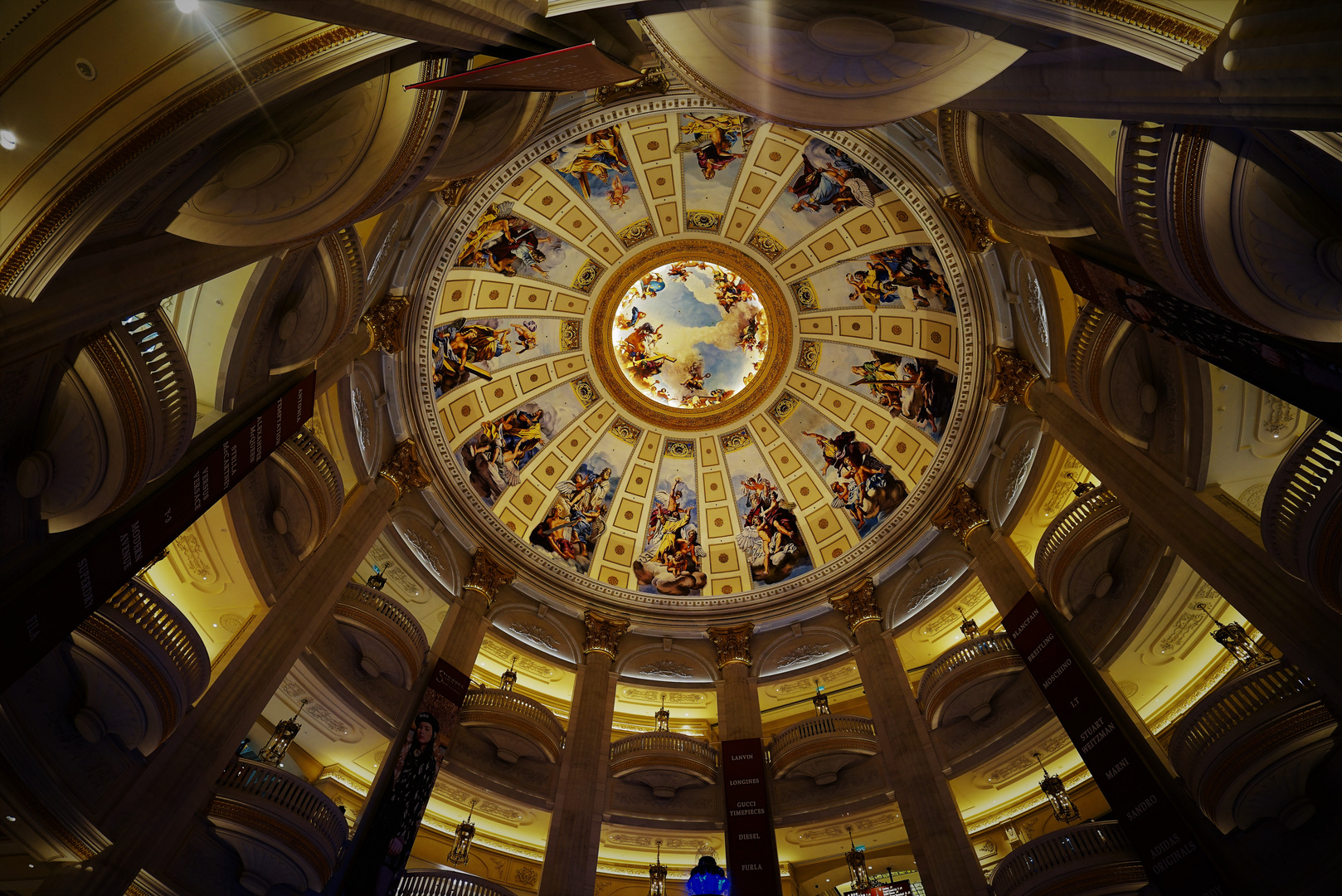 Lobby ceiling...