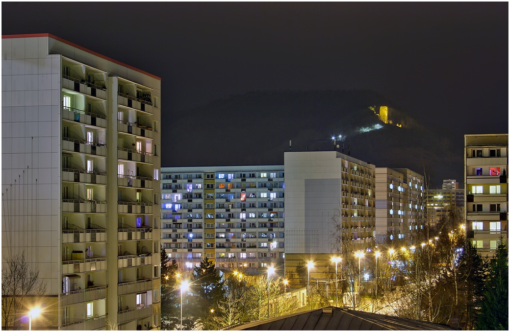 Lobeda bei Nacht