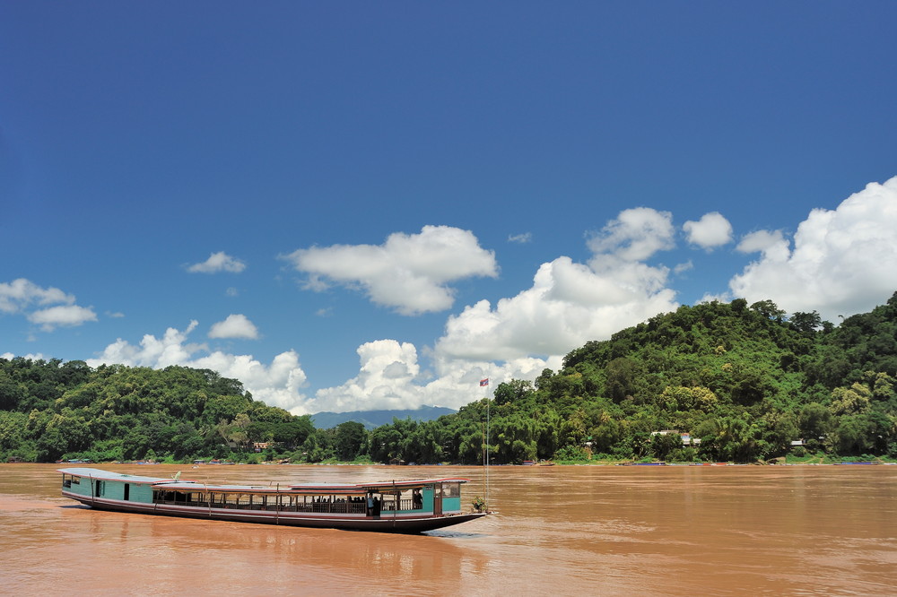 Local booat on the Mekong