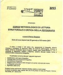 Locandina corso di Lettura strutturale della Fotografia