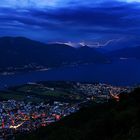 Locarno TI, in der Schweiz, Gewitter über Norditalien