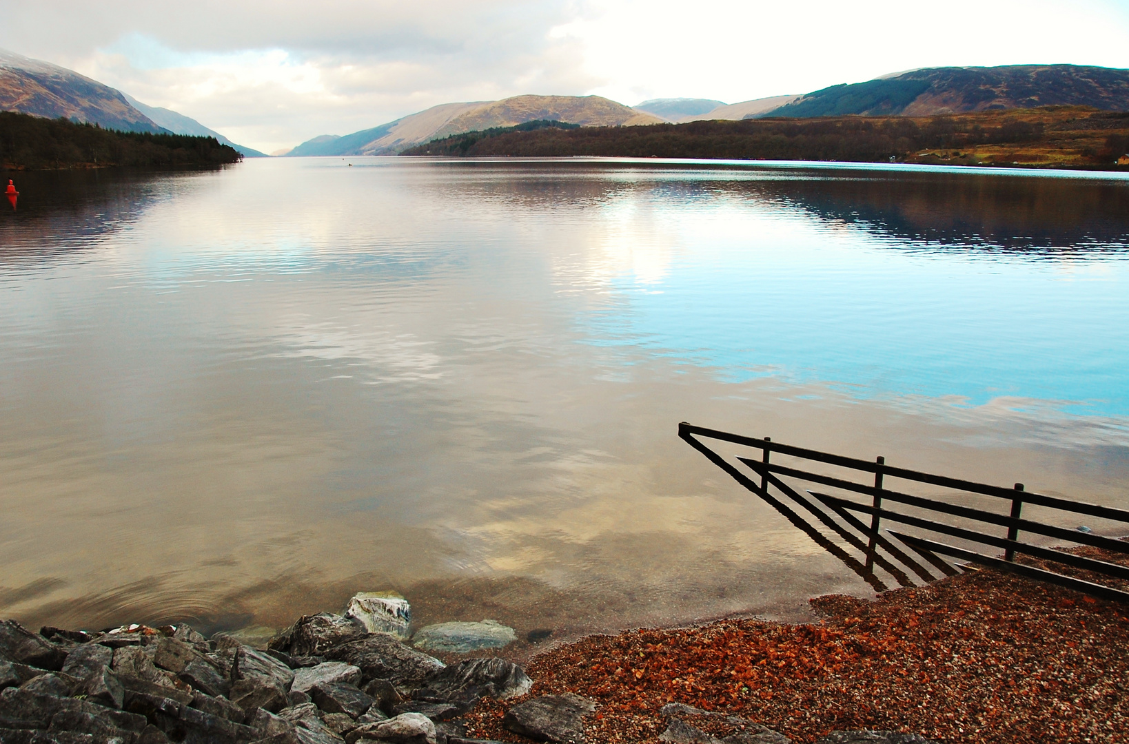 Loch Lochy where the Caledonian canal meets up with it