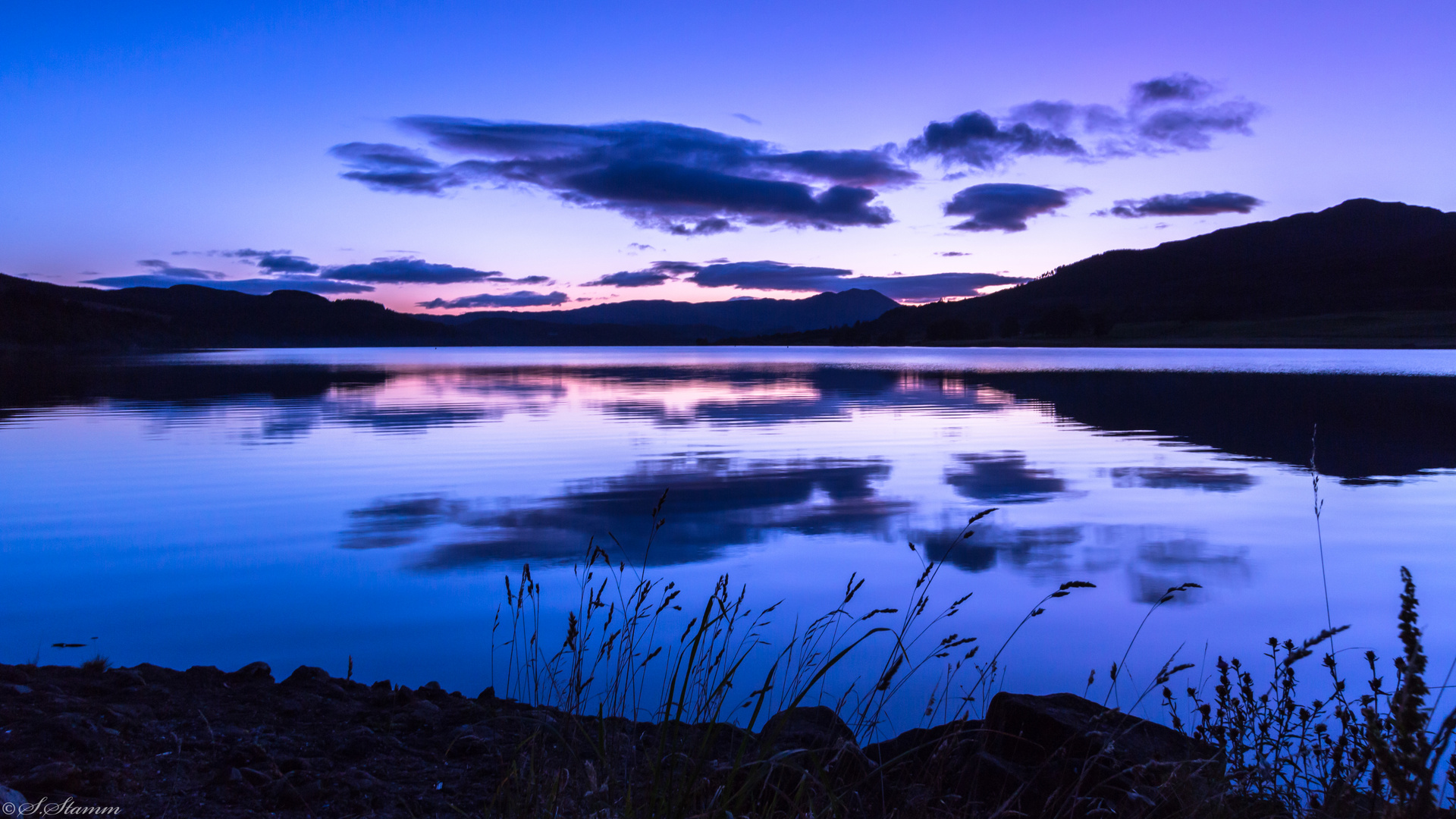 Loch Venachar in blue