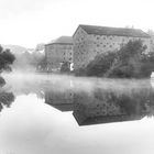 Löhnberger Mühle im Morgendunst