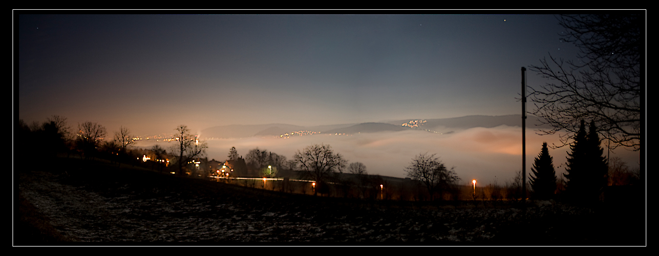 Lörrach versinkt an Heiligabend im Nebel