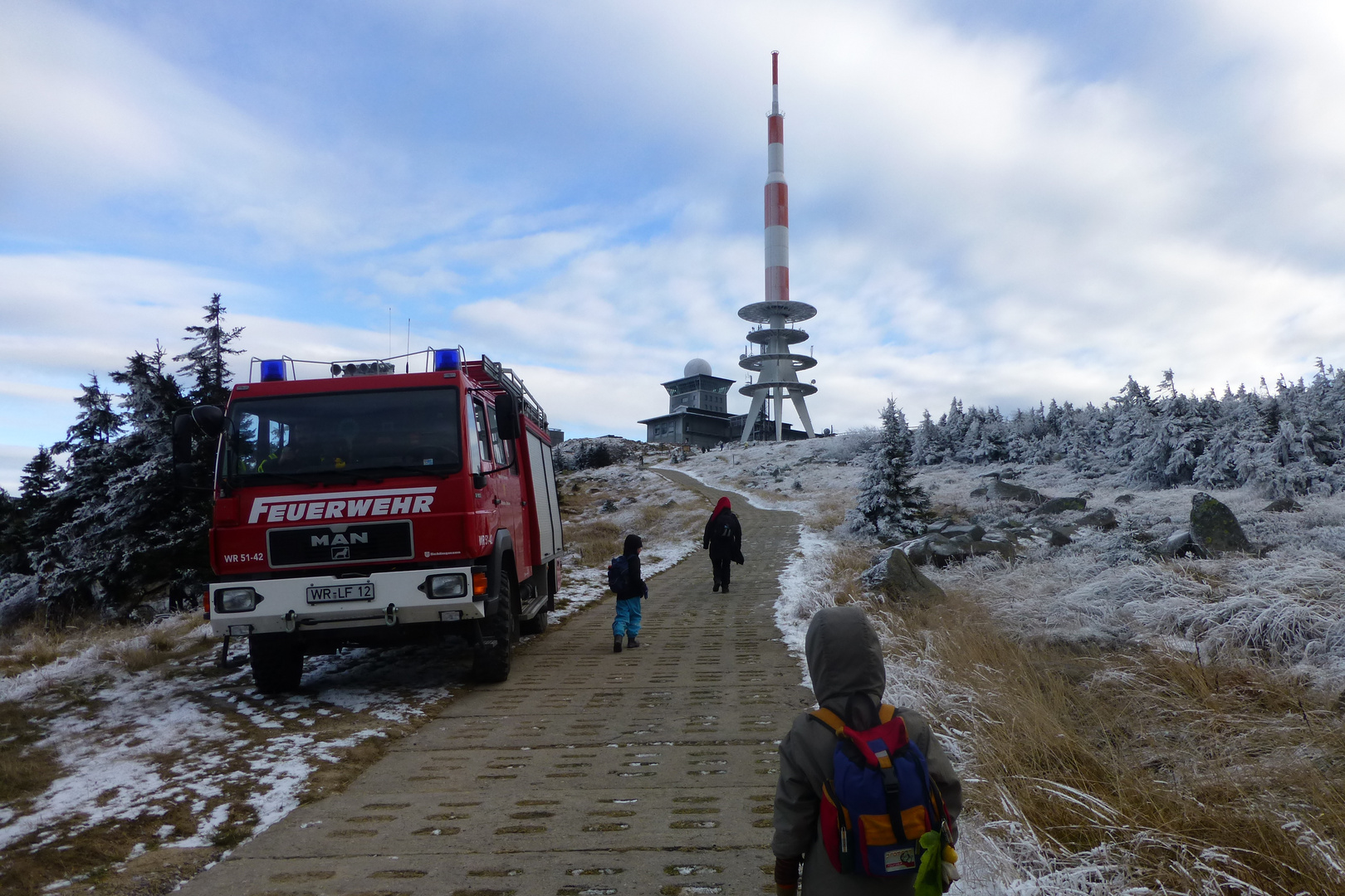 Löschfahrzeug am Brocken