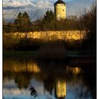 Lösswand mit Wasserturm