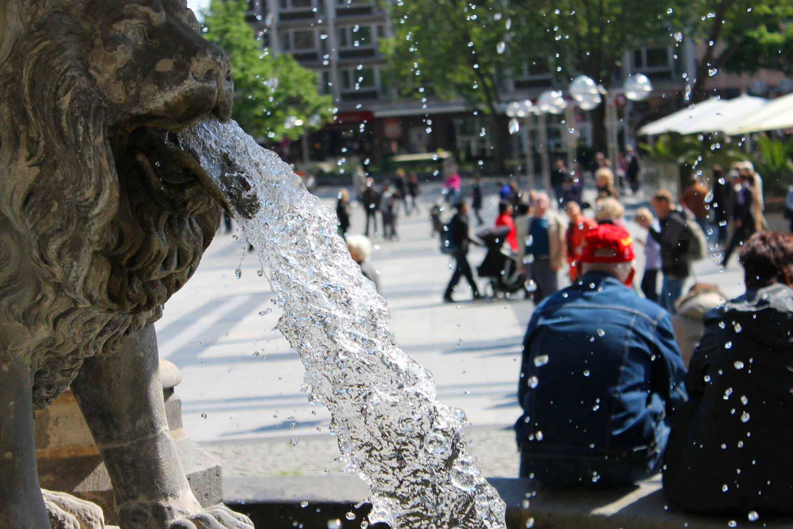 Löwenbrunnen am Kölner Dom