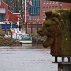 Löwenkopf Wilhelm-Kaisen-Brücke II vor der DGzRS